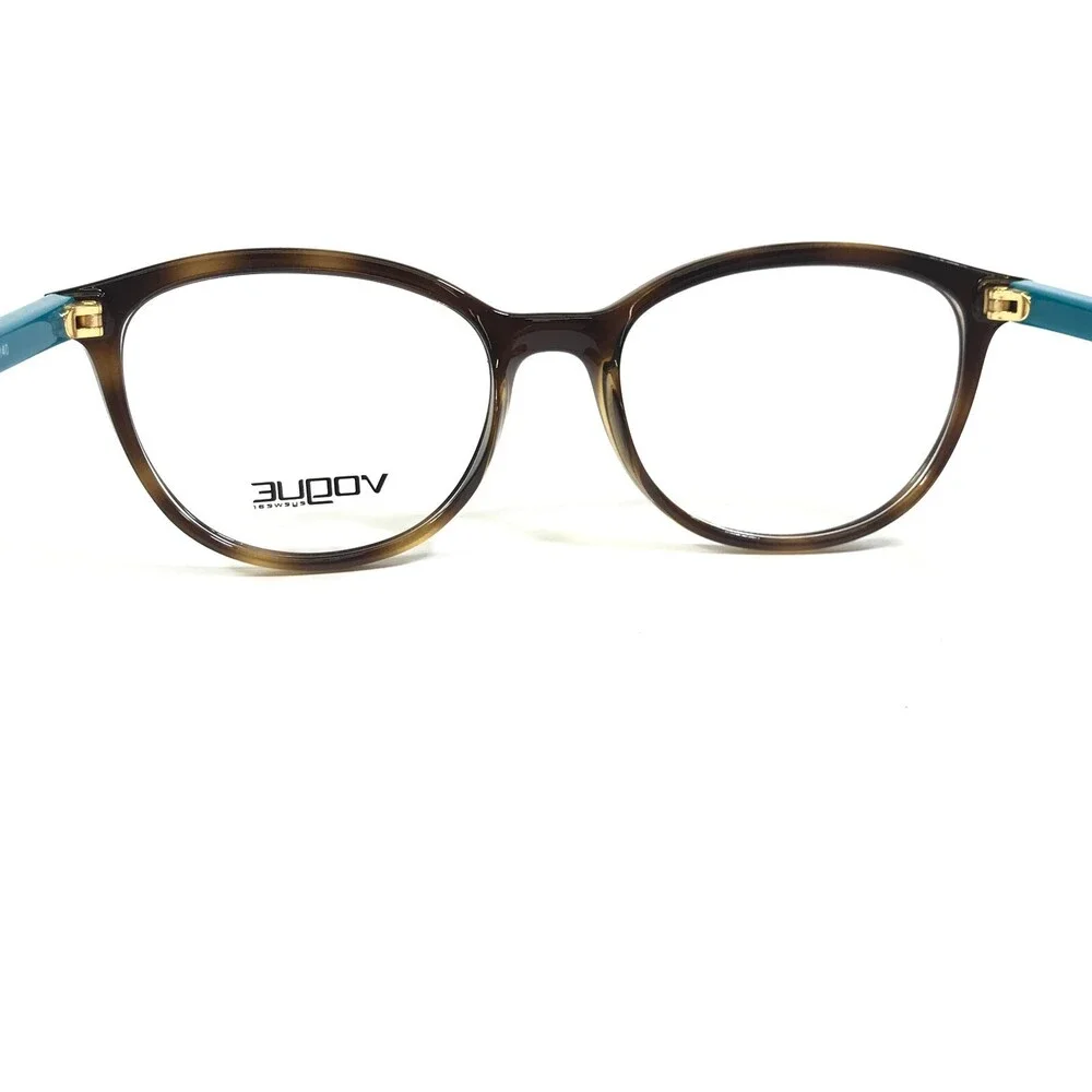 Vogue Eyeglasses Frames VO5037 2393 Brown Blue Round Full Rim 51-17-140